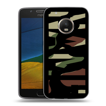 Силиконовый чехол на Lenovo Moto G5 с принтом NAME