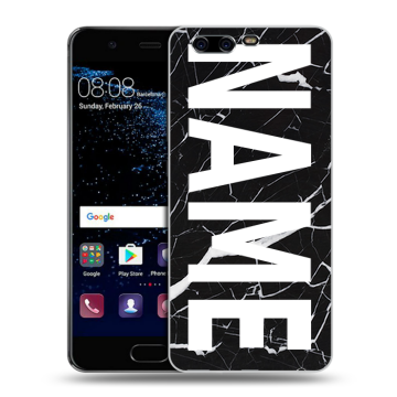 Силиконовый чехол на Huawei P10 с принтом NAME