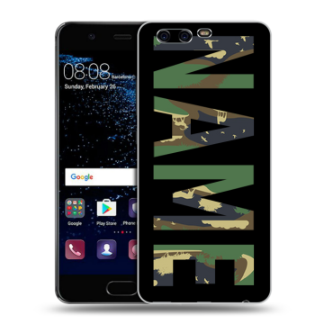 Силиконовый чехол на Huawei P10 с принтом NAME