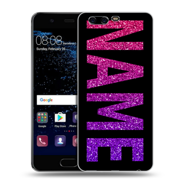 Силиконовый чехол на Huawei P10 с принтом NAME