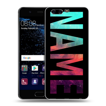 Силиконовый чехол на Huawei P10 с принтом NAME