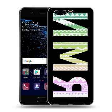 Силиконовый чехол на Huawei P10 с принтом ИМЯ
