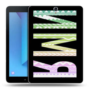 Силиконовый чехол на Samsung Galaxy Tab S3 с принтом ИМЯ