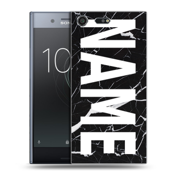 Силиконовый чехол на Sony Xperia XZ Premium с принтом NAME
