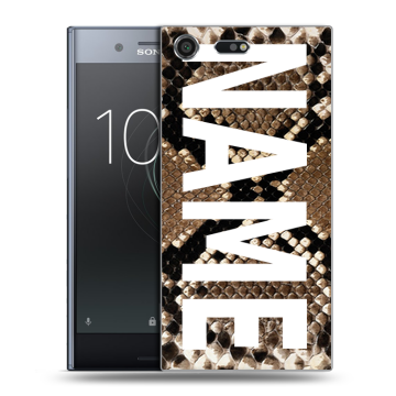 Силиконовый чехол на Sony Xperia XZ Premium с принтом NAME