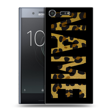Силиконовый чехол на Sony Xperia XZ Premium с принтом NAME