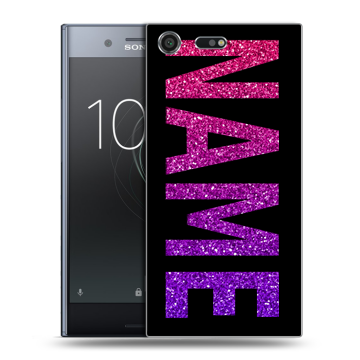 Силиконовый чехол на Sony Xperia XZ Premium с принтом NAME