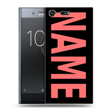 Силиконовый чехол на Sony Xperia XZ Premium с принтом NAME