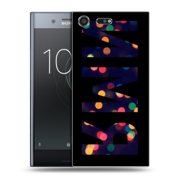 Силиконовый чехол на Sony Xperia XZ Premium с принтом ИМЯ