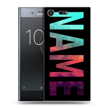 Силиконовый чехол на Sony Xperia XZ Premium с принтом NAME