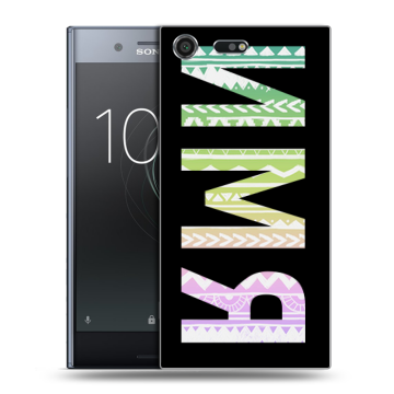 Силиконовый чехол на Sony Xperia XZ Premium с принтом ИМЯ