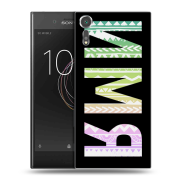 Пластиковый чехол на Sony Xperia XZs с принтом ИМЯ