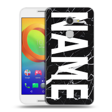 Силиконовый чехол на Alcatel A3 с принтом NAME