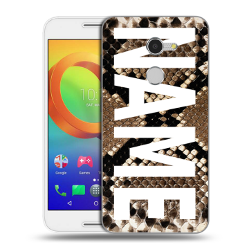 Силиконовый чехол на Alcatel A3 с принтом NAME