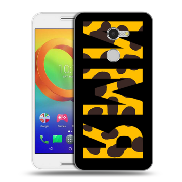 Силиконовый чехол на Alcatel A3 с принтом ИМЯ