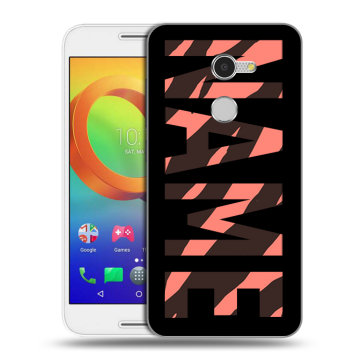Силиконовый чехол на Alcatel A3 с принтом NAME