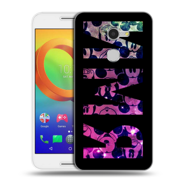 Силиконовый чехол на Alcatel A3 с принтом ИМЯ