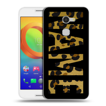 Силиконовый чехол на Alcatel A3 с принтом NAME