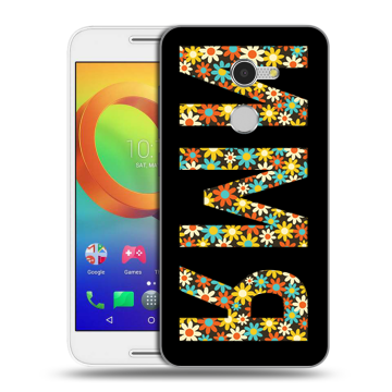 Силиконовый чехол на Alcatel A3 с принтом ИМЯ