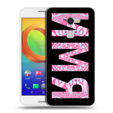 Силиконовый чехол на Alcatel A3 с принтом ИМЯ