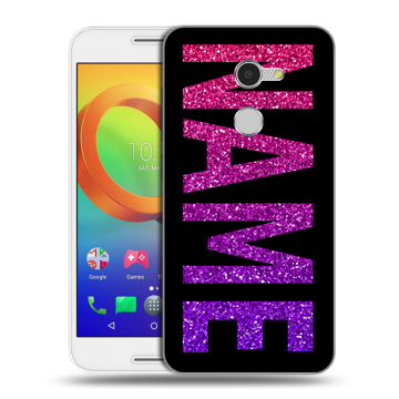 Силиконовый чехол на Alcatel A3 с принтом NAME
