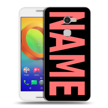 Силиконовый чехол на Alcatel A3 с принтом NAME