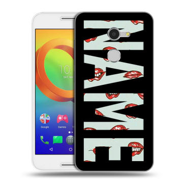 Силиконовый чехол на Alcatel A3 с принтом NAME