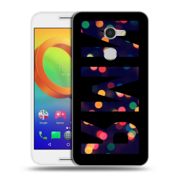 Силиконовый чехол на Alcatel A3 с принтом ИМЯ