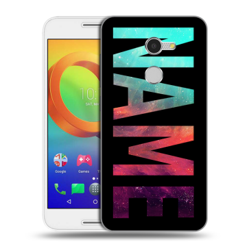 Силиконовый чехол на Alcatel A3 с принтом NAME