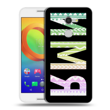Силиконовый чехол на Alcatel A3 с принтом ИМЯ