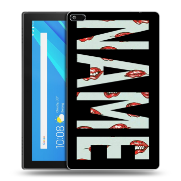 Силиконовый чехол на Lenovo Tab 4 8 с принтом NAME