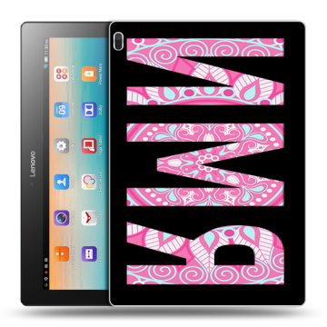 Силиконовый чехол на Lenovo Tab 4 10 с принтом ИМЯ