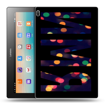 Силиконовый чехол на Lenovo Tab 4 10 с принтом ИМЯ