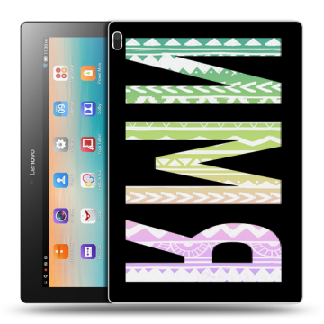 Силиконовый чехол на Lenovo Tab 4 10 с принтом ИМЯ