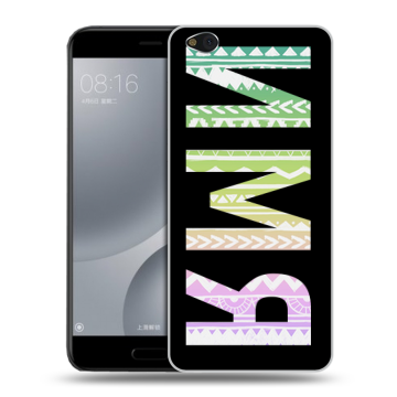 Пластиковый чехол на Xiaomi Mi5C с принтом ИМЯ
