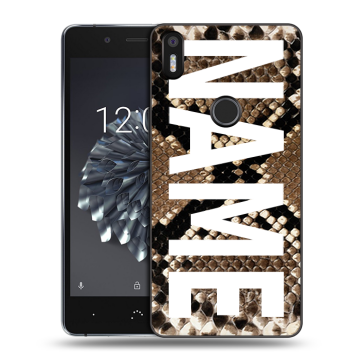 Силиконовый чехол на BQ Aquaris X5 Plus с принтом NAME
