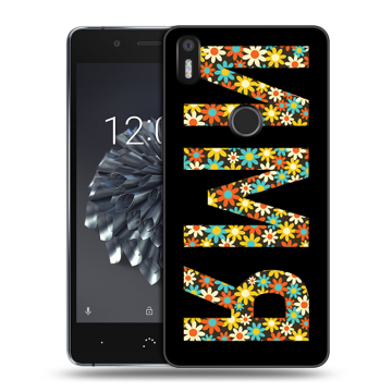 Силиконовый чехол на BQ Aquaris X5 Plus с принтом ИМЯ