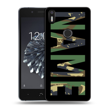 Силиконовый чехол на BQ Aquaris X5 Plus с принтом NAME