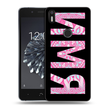 Силиконовый чехол на BQ Aquaris X5 Plus с принтом ИМЯ