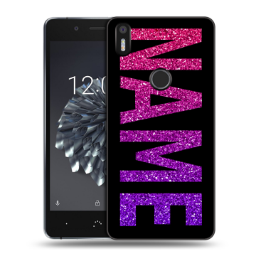 Силиконовый чехол на BQ Aquaris X5 Plus с принтом NAME