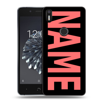 Силиконовый чехол на BQ Aquaris X5 Plus с принтом NAME