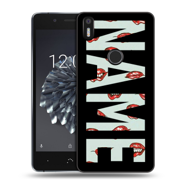 Силиконовый чехол на BQ Aquaris X5 Plus с принтом NAME
