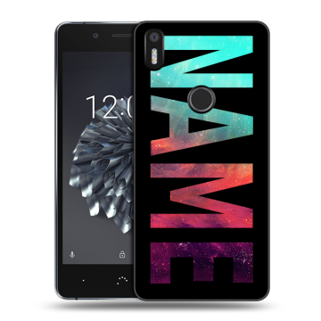Силиконовый чехол на BQ Aquaris X5 Plus с принтом NAME