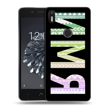 Силиконовый чехол на BQ Aquaris X5 Plus с принтом ИМЯ