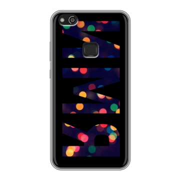 Силиконовый чехол на Huawei P10 Lite с принтом ИМЯ