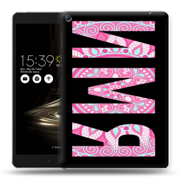 Силиконовый чехол на Asus ZenPad 3S 10 LTE с принтом ИМЯ