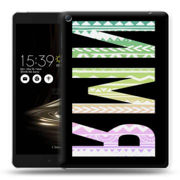 Силиконовый чехол на Asus ZenPad 3S 10 LTE с принтом ИМЯ