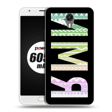 Пластиковый чехол на Ulefone Power 2 с принтом ИМЯ