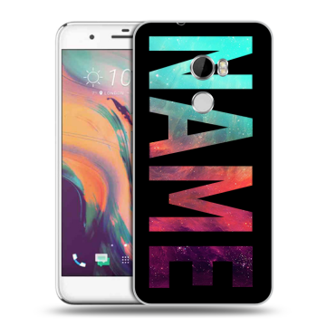 Силиконовый чехол на HTC One X10 с принтом NAME
