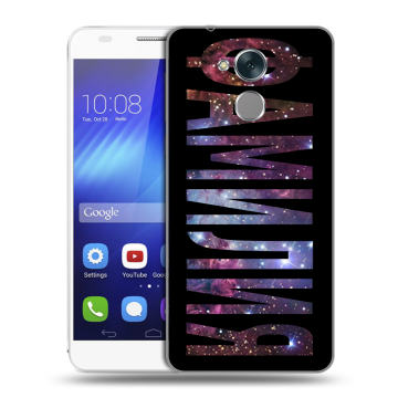 Пластиковый чехол на Huawei Honor 6C с принтом ФАМИЛИЯ